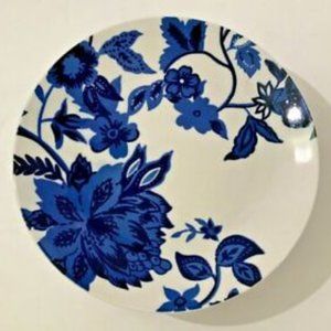 (4) Lot Royal Norfolk Royal Blue Navy Blue White Floral Salad/Dessert Plates NEW